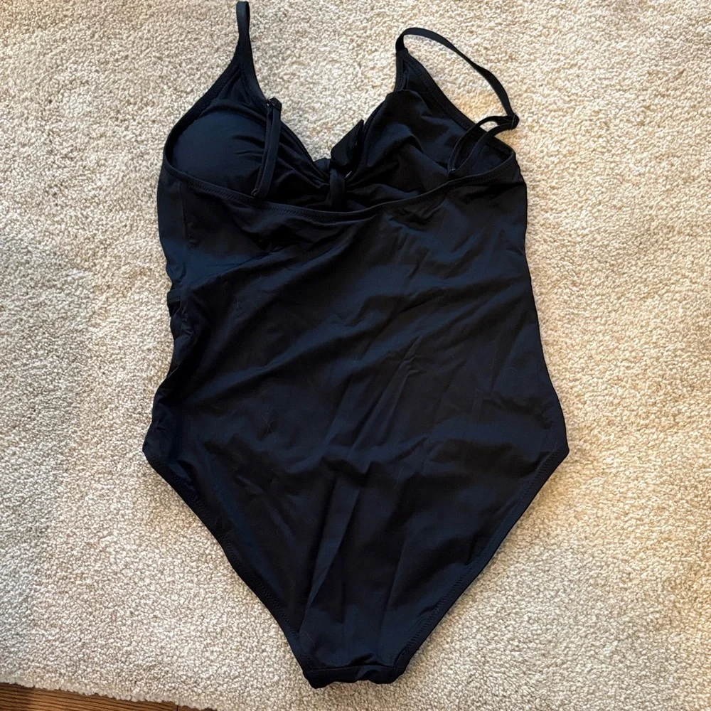 GAP Black One-Piece Swimsuit with Front Knot - Picture 2 of 3